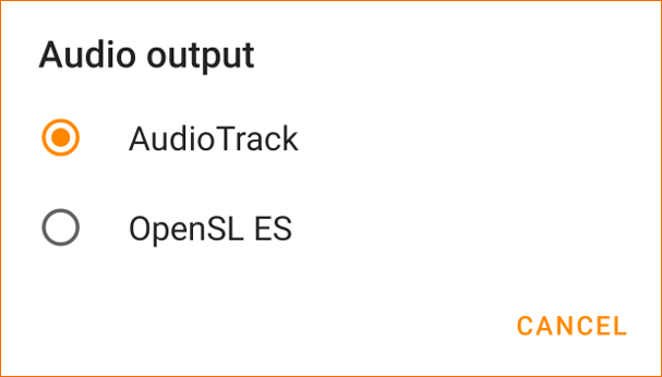 Audio output APIs