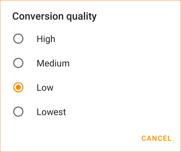 Casting Conversion Quality